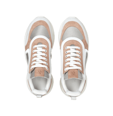 Tan and Silver Suede 4.0 Sneakers