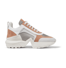 Tan and Silver Suede 4.0 Sneakers