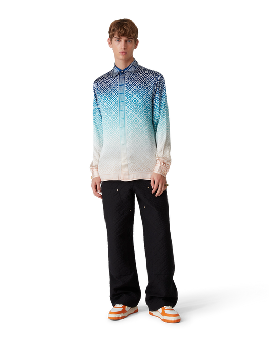 Jacquard Gradient Silk Shirt