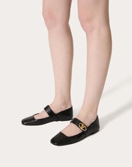 Vlogo Locker Mary-Jane Ballerina In Calfskin