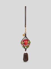 Apple Charm With Small Tassel And Beading