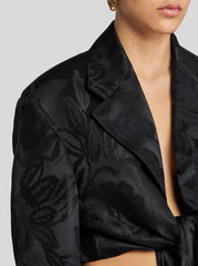 Jacquard Jacket With Embroidery