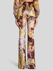 Printed Chenille Trousers