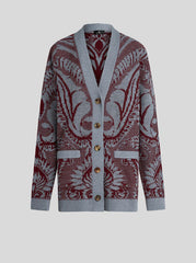 Wool Jacquard Cardigan