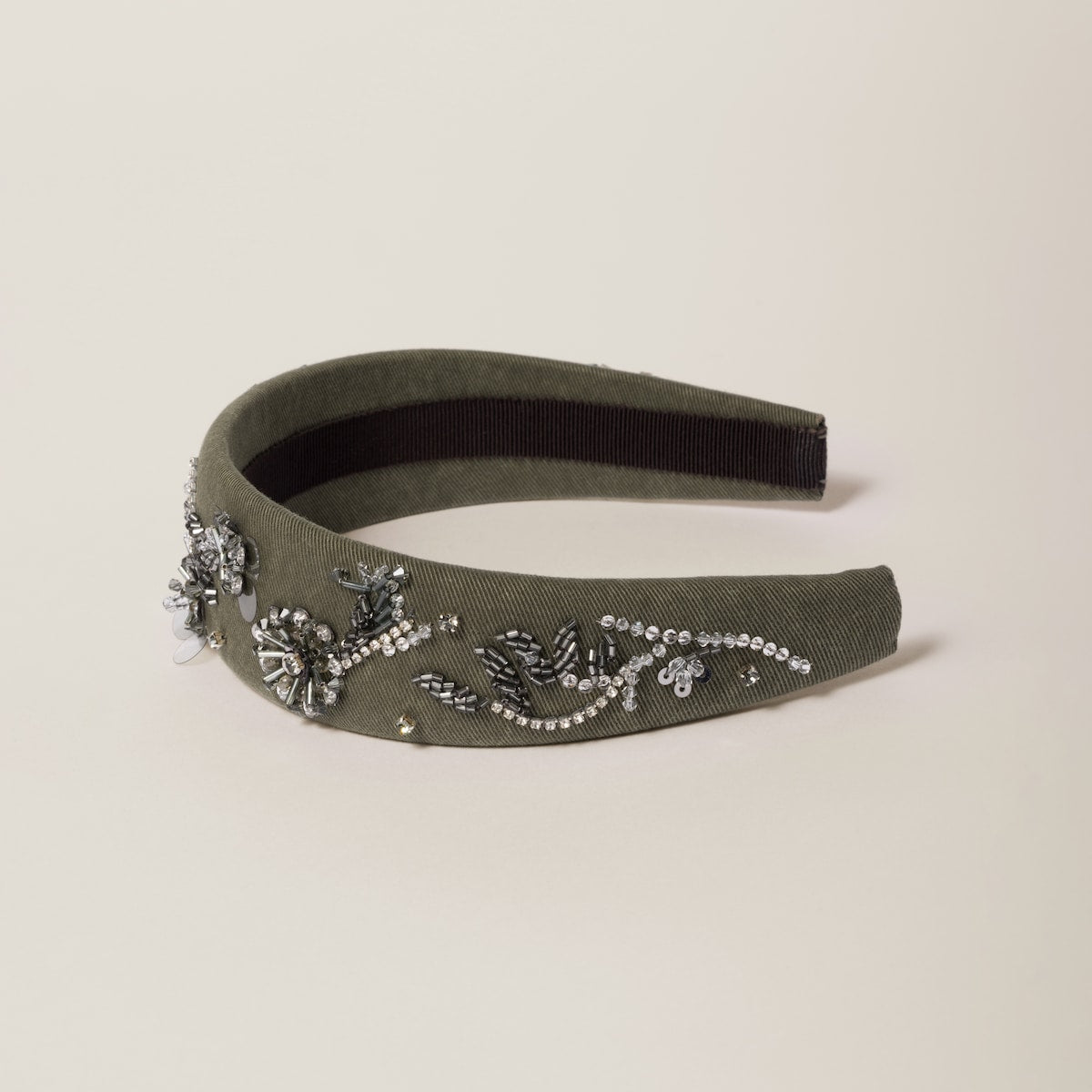 Embroidered Gabardine Headband