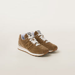 New Balance X Miu Miu 574 Striped Velvet Sneakers