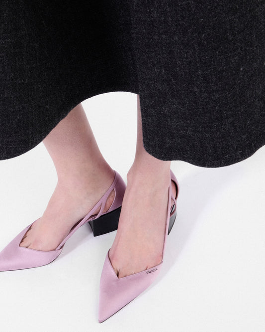 Satin Cut-Out Pumps