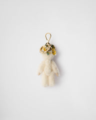 Teddy Bag Charm With Metal Ring