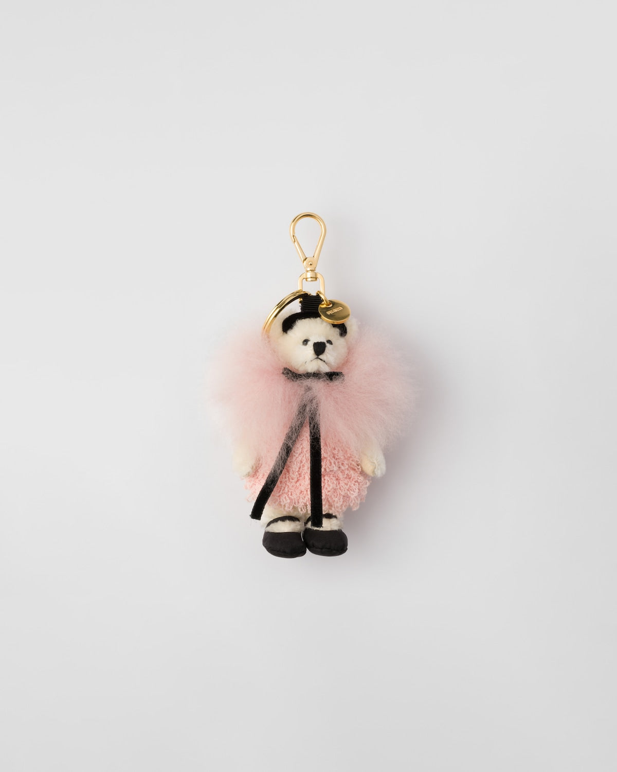 Teddy Bear Bag Charm With Metal Ring