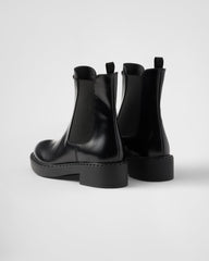 Brushed Calf Leather Chelsea Boots