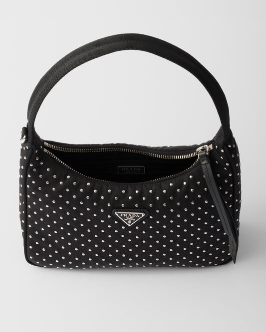 Prada Re-Edition Re-Nylon Mini Bag With Studs