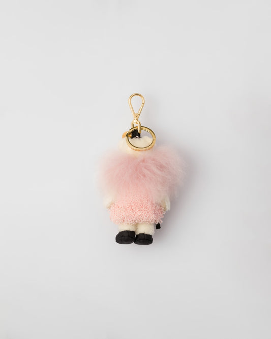 Teddy Bear Bag Charm With Metal Ring