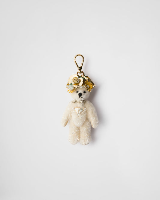 Teddy Bag Charm With Metal Ring