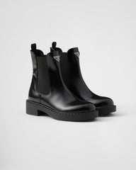 Brushed Calf Leather Chelsea Boots