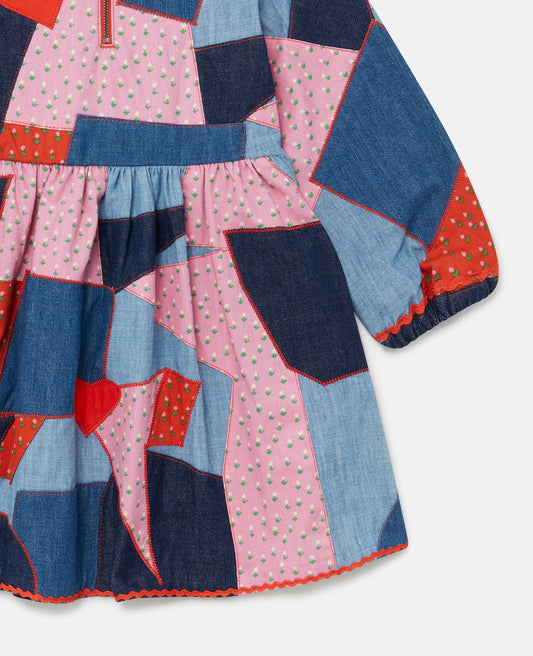 Patchwork Denim Dress