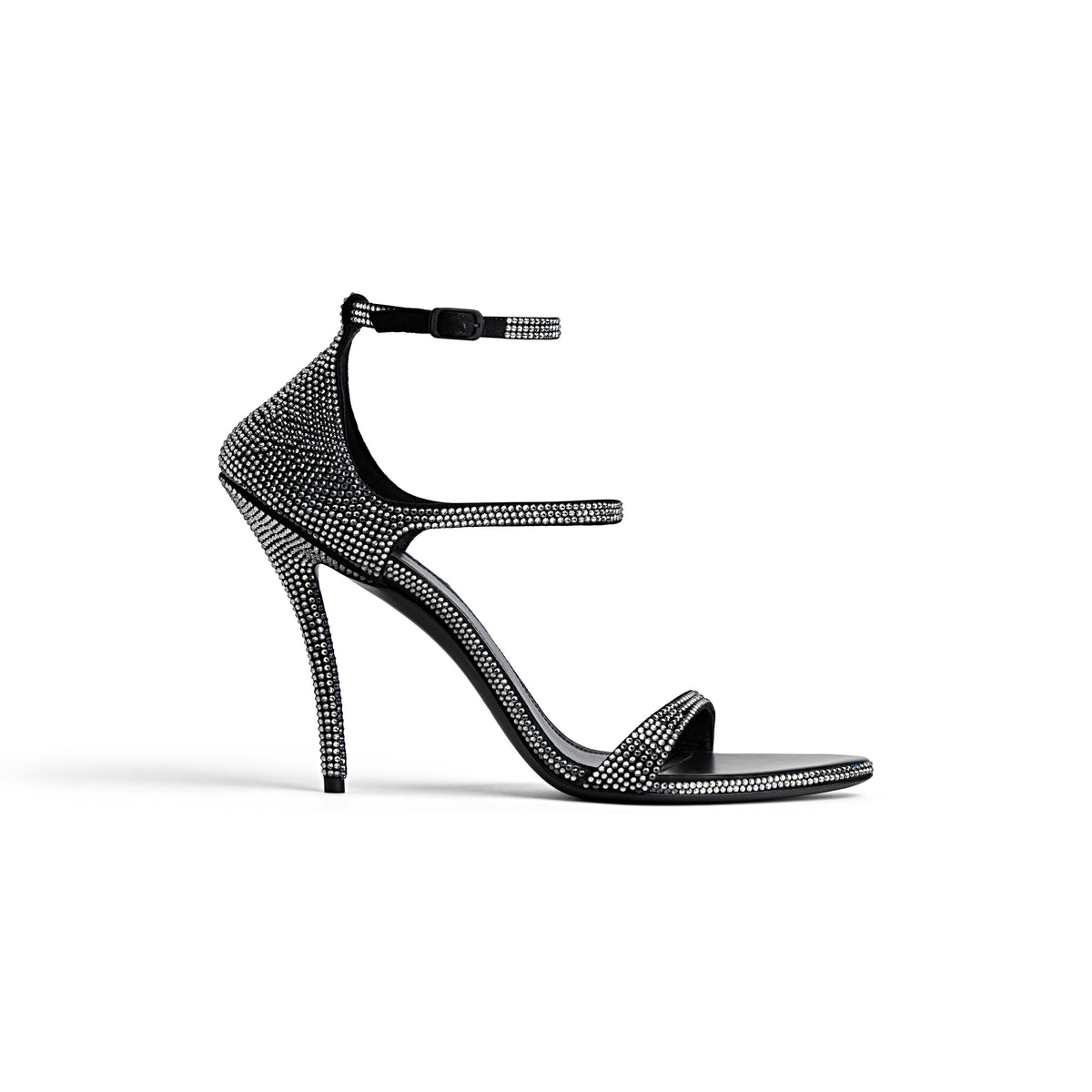 Women's Honey 110mm Sandal With Rhinestones In Black/grey