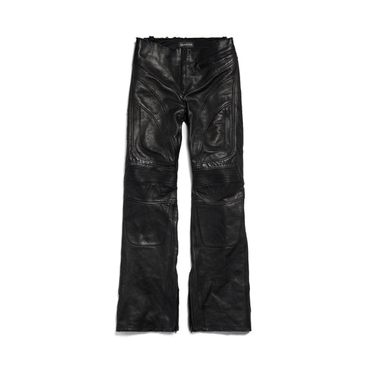 Women's Low Waist Biker Trousers In Black