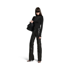 Women's Low Waist Biker Trousers In Black