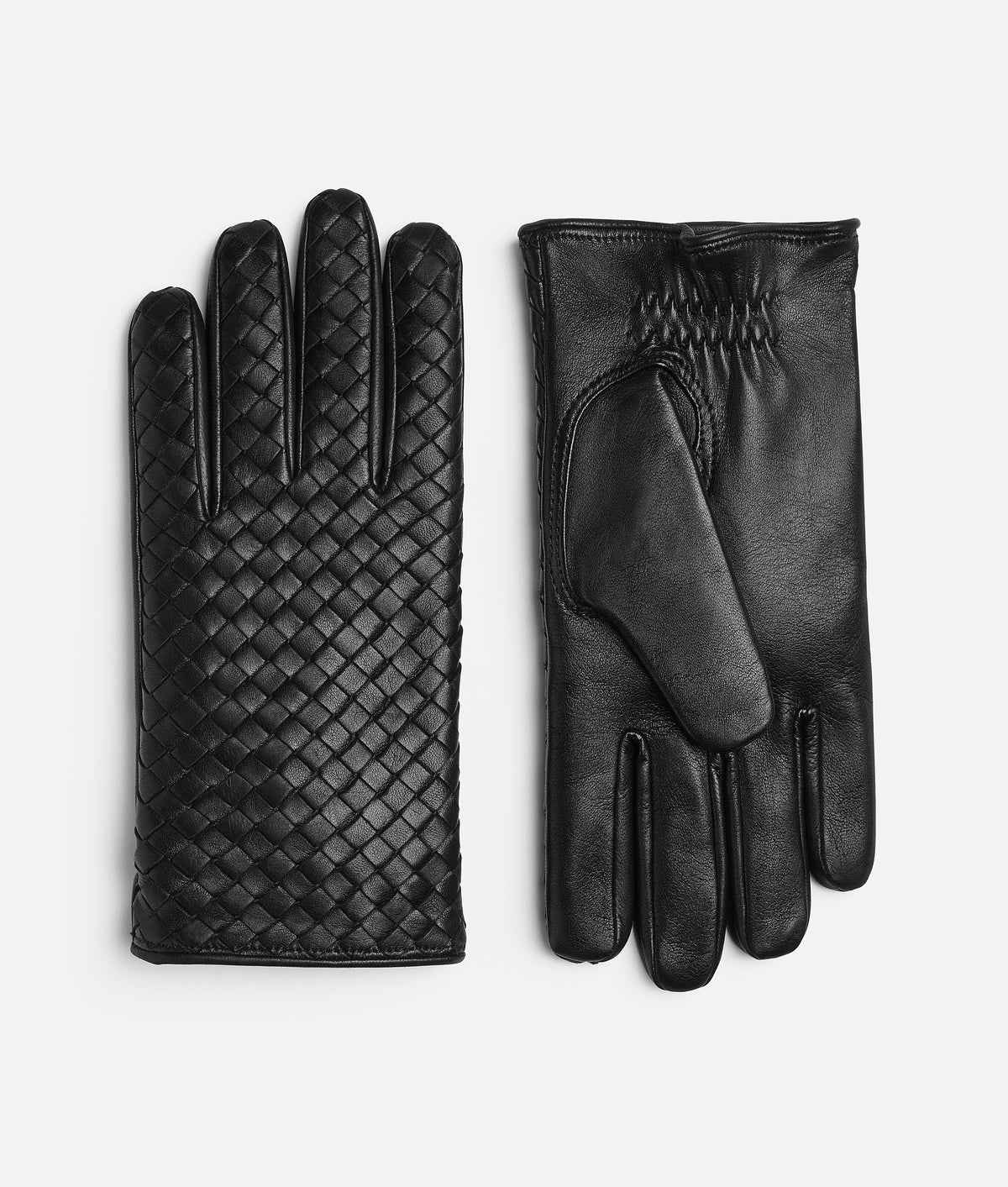 Intrecciato Leather Gloves