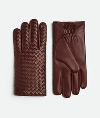 Intrecciato Leather Gloves