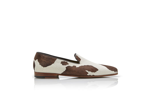 Mario Cow Print Calf Hair Loafers