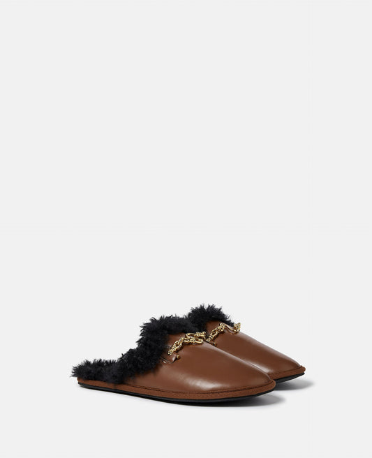 Ryder Backless Vegan Plush Teddy-Lined Loafers