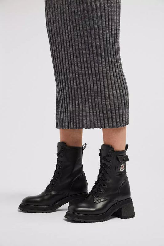 Gigi Leather Lace-Up Boots