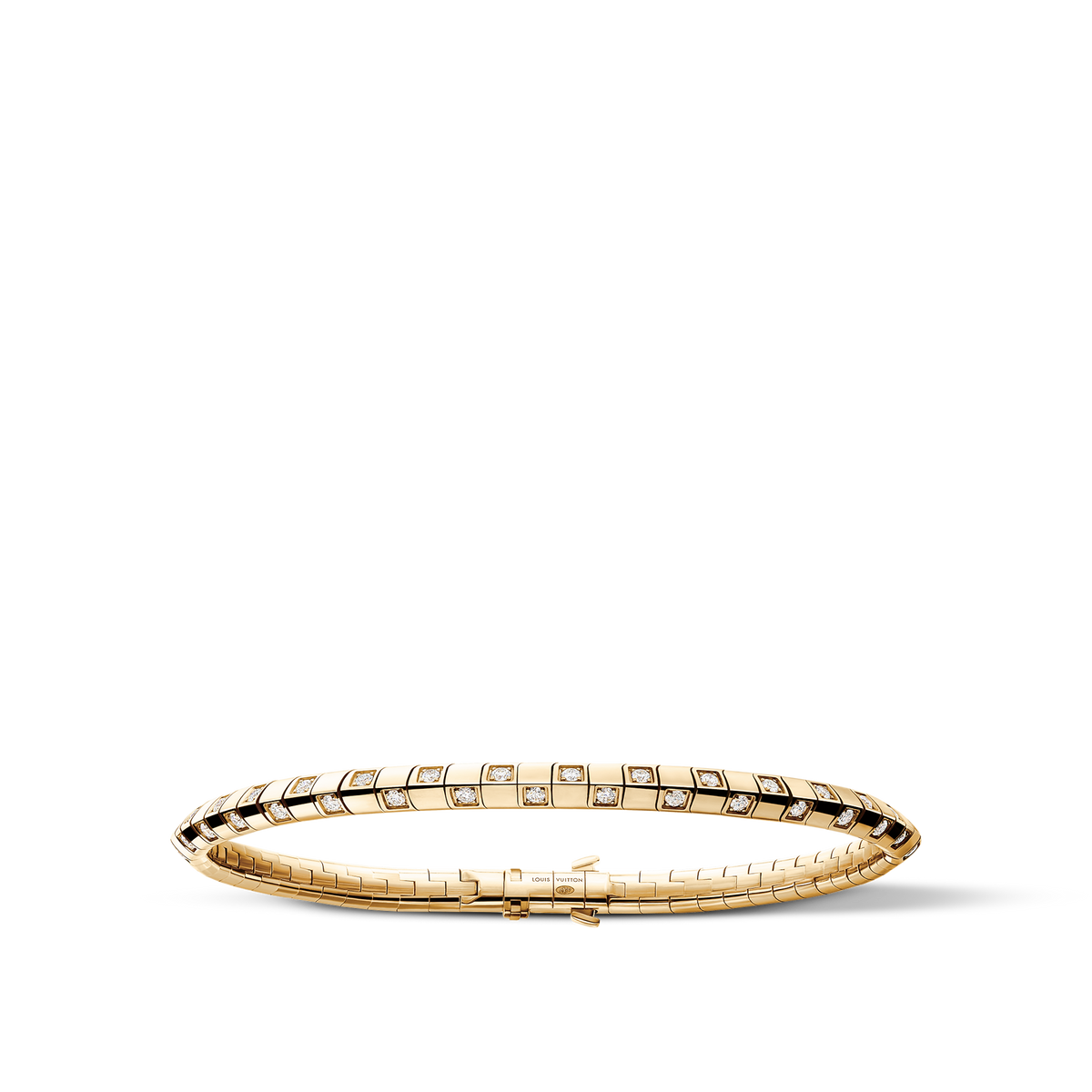 Le Damier de Louis Vuitton Bracelet, Yellow Gold and Diamonds