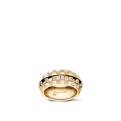 Le Damier De Louis Vuitton Ring, Yellow Gold and Diamonds