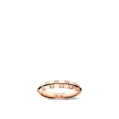 Le Damier de Louis Vuitton Small Ring, Pink Gold and Diamonds