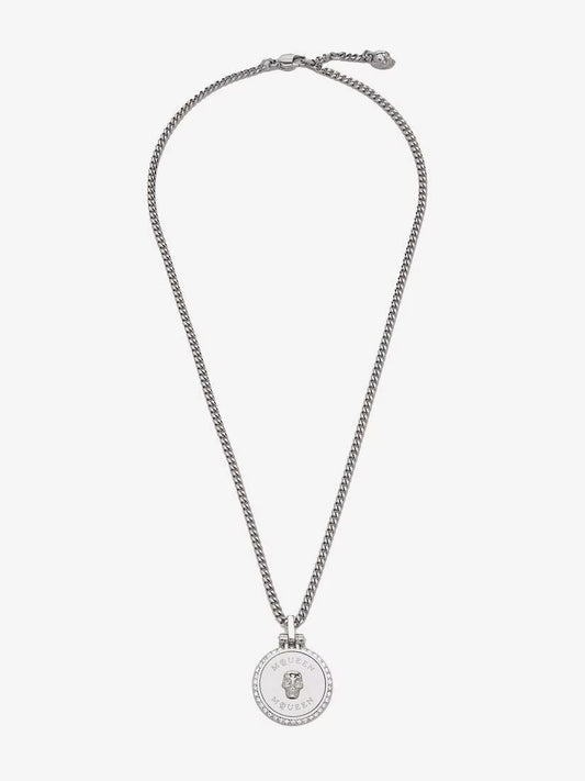 Men's Sovereign Skull Necklace in Palladium