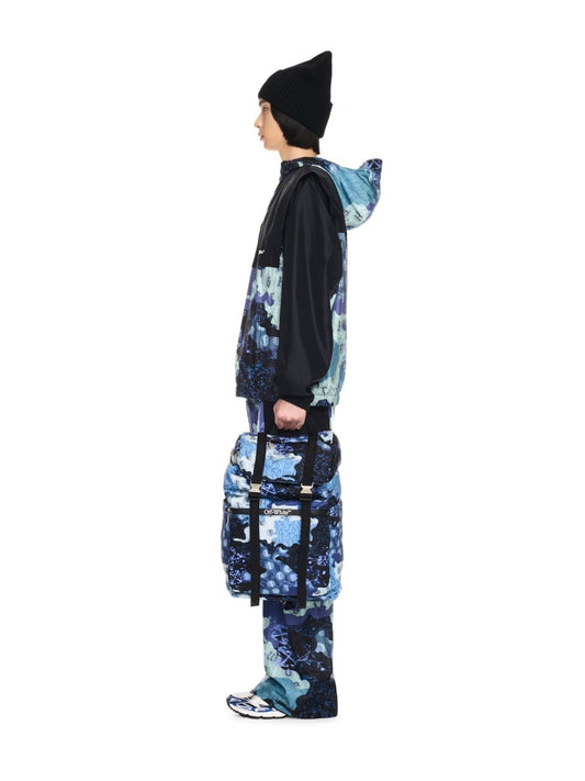 Blue Camo Nylon Backpack