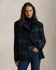 Plaid Tweed Double-Breasted Jacket