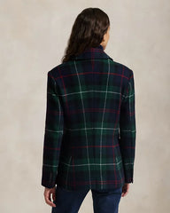 Plaid Tweed Double-Breasted Jacket