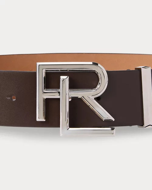 RL Box Leather Wide Belt