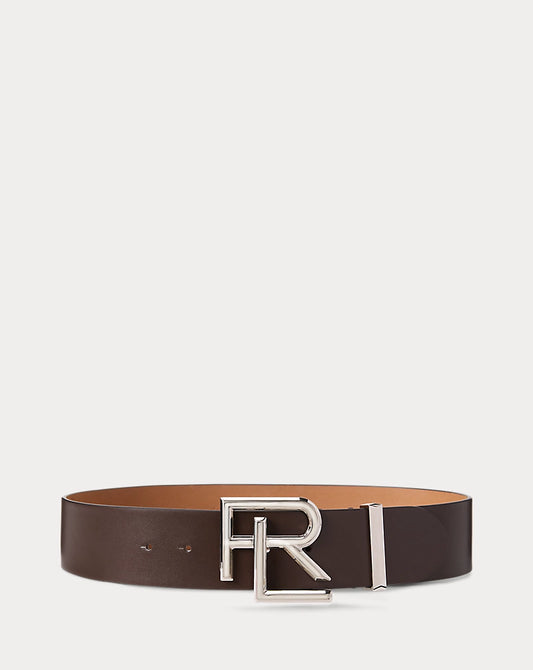 RL Box Leather Wide Belt