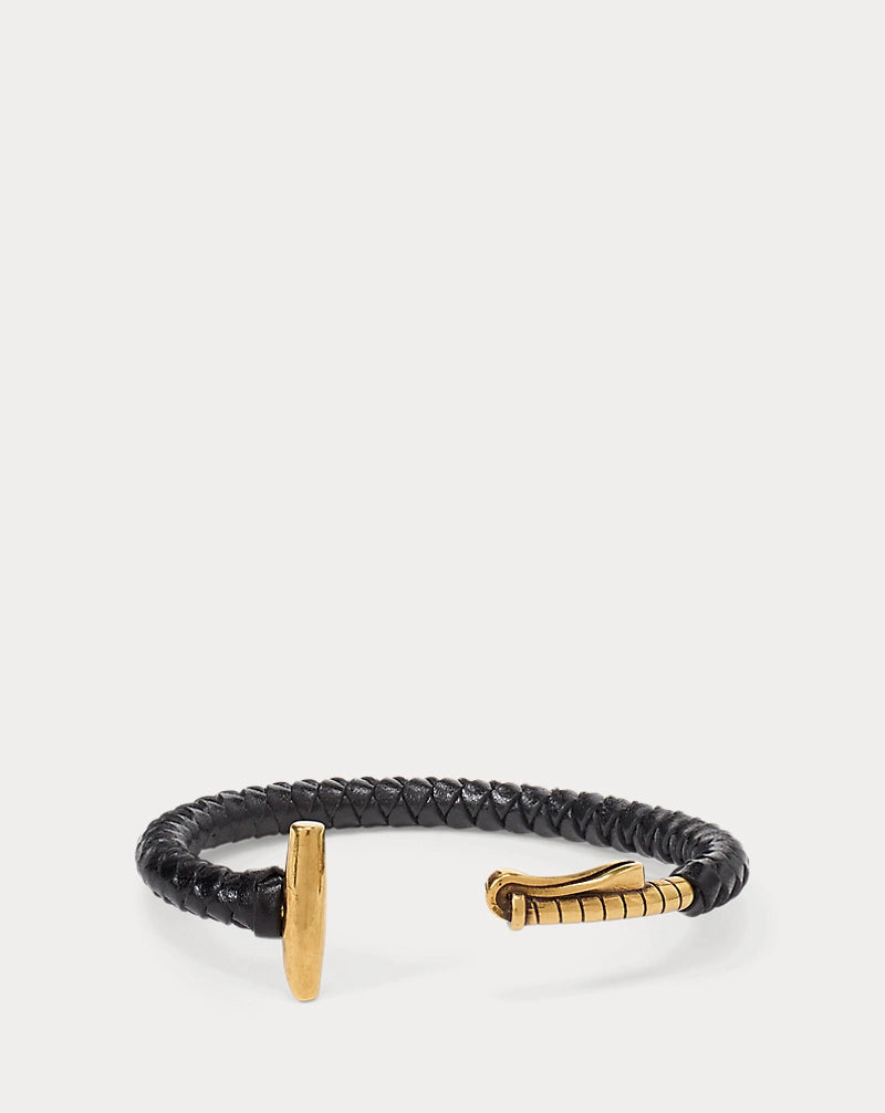 Braided Antiqued Brass Polo Mallet Cuff