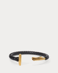 Braided Antiqued Brass Polo Mallet Cuff