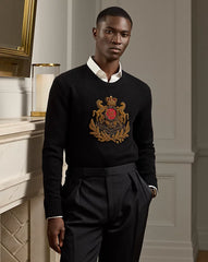 Bullion-Patch Cashmere Jumper