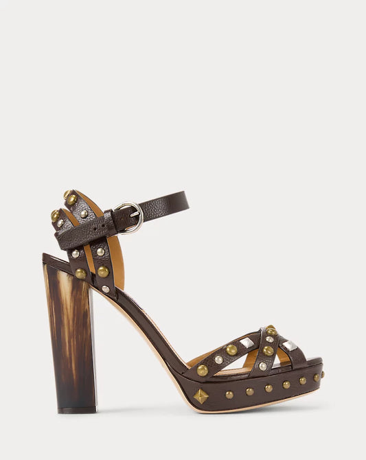 Everet Tumbled Vachetta Platform Sandal