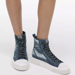 The Rip And Repair Denim High Top Sneaker