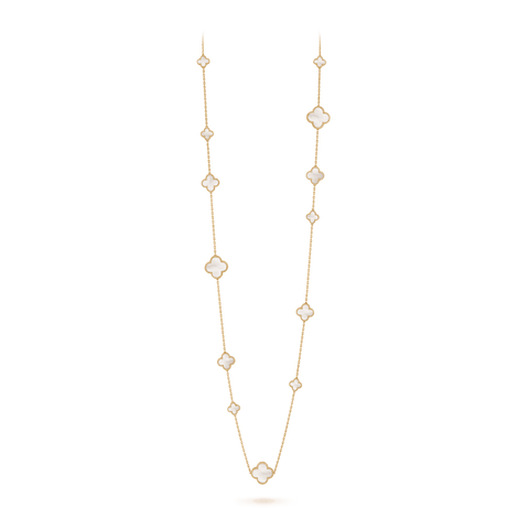 VAN CLEEF & ARPELS 18K White Gold Diamond Magic Alhambra 16 Motifs