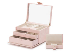 Caroline Medium Jewelry Case Rose Quartz