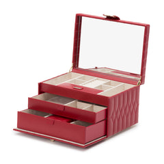 Caroline Medium Jewelry Case Red