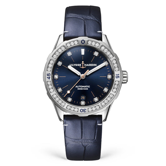 Ulysse Nardin - Lady Diver Blue - Alligator Leather Strap - 39mm