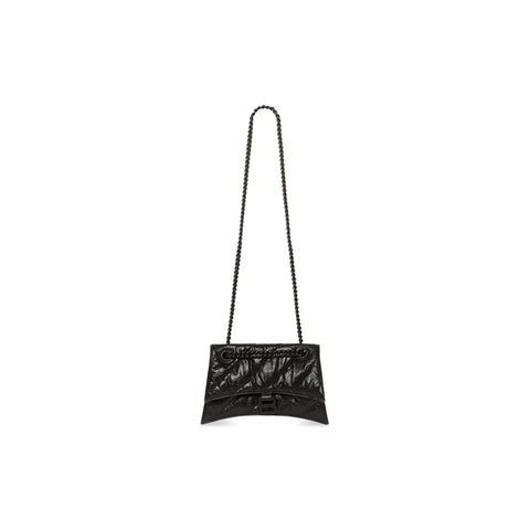 Women's Crush Small Chain Bag Metallized Quilted in Gold